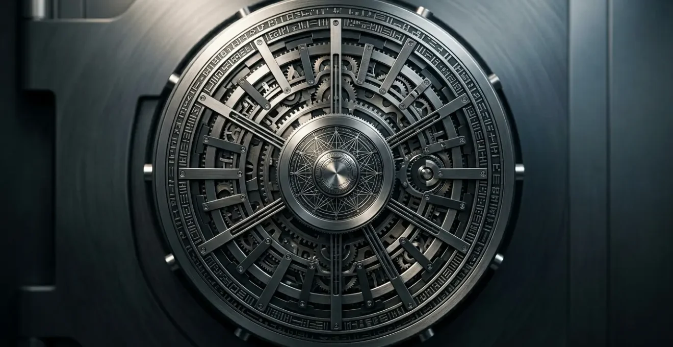 Advanced encryption concept represented through secure digital infrastructure architecture