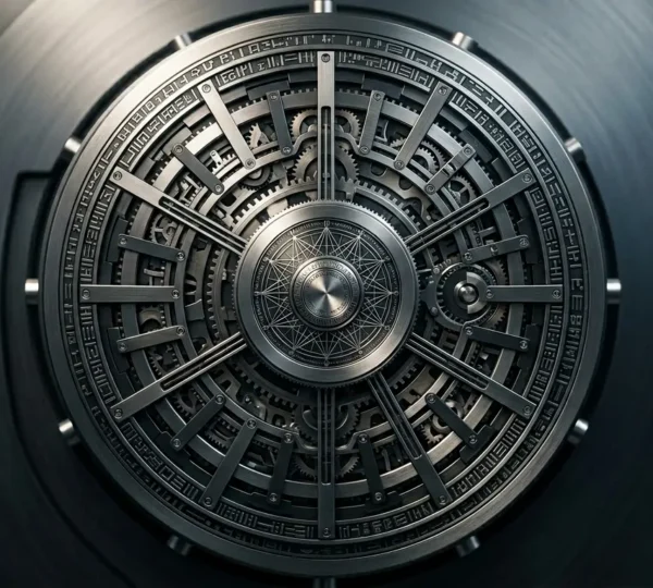 Advanced encryption concept represented through secure digital infrastructure architecture