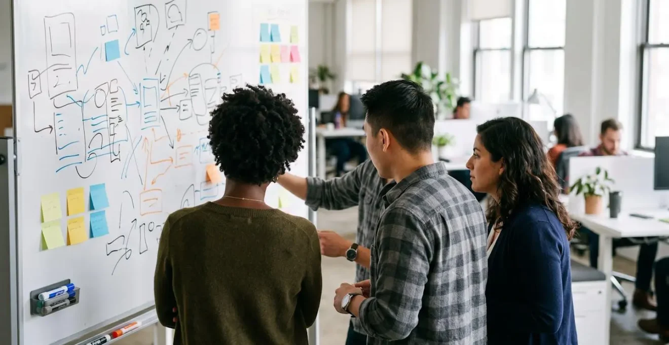Modern cross-functional team workspace designed for agile collaboration