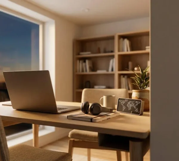 Remote creative professionals collaborating across different time zones through synchronized digital workflow