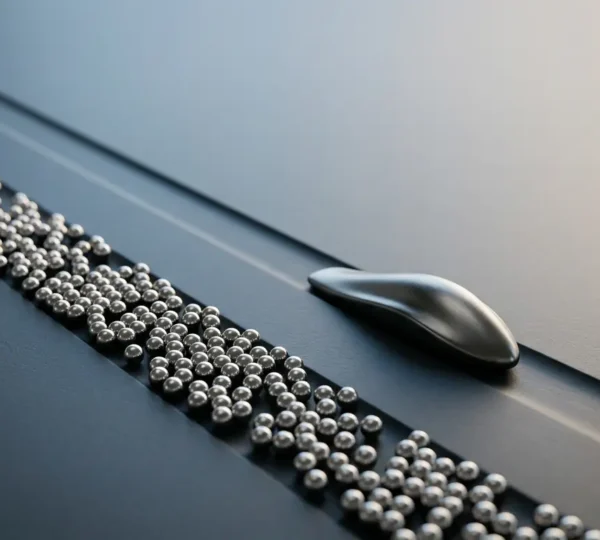 Conceptual visualization illustrating the balance between IOPS metrics and latency impact on user experience in storage systems