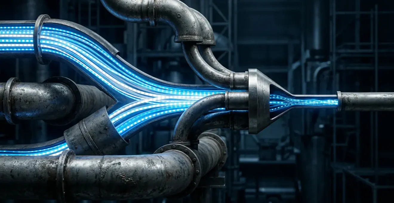 Technical infrastructure bottleneck visualization with system performance monitoring