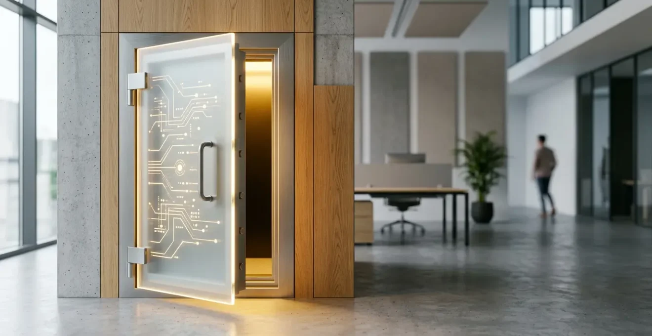 Professional security concept illustrating intellectual property protection against insider threats