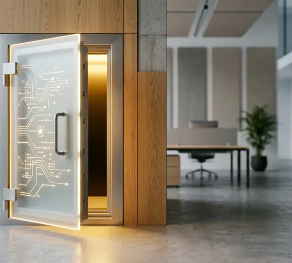 Professional security concept illustrating intellectual property protection against insider threats