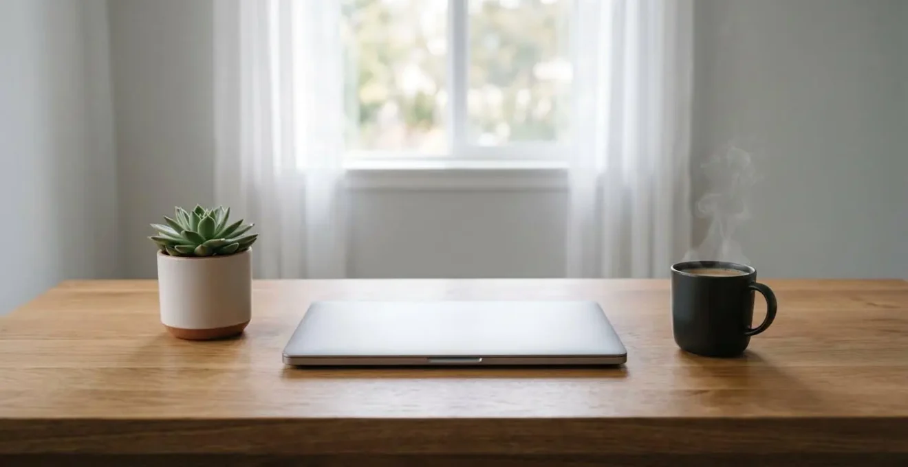 Environmental minimalist view of a clean developer workspace emphasizing code quality analysis