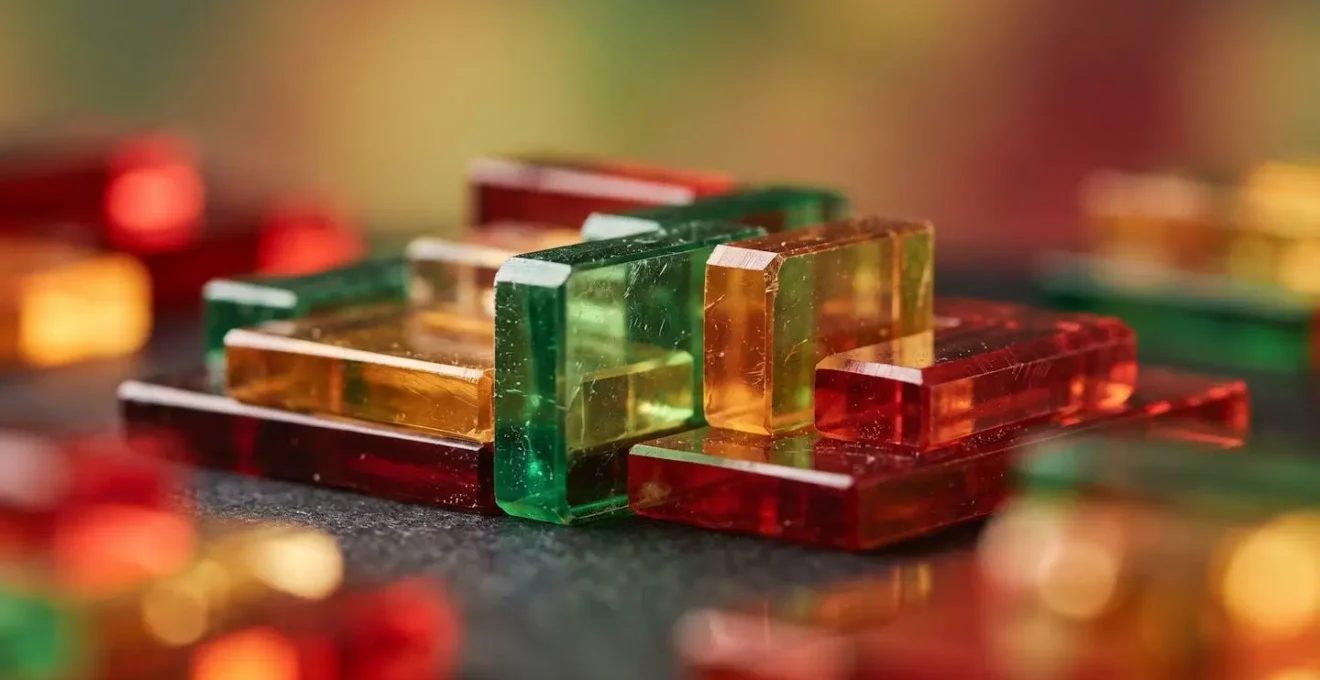 Macro photograph showing abstract data visualization elements with selective focus on key performance indicators