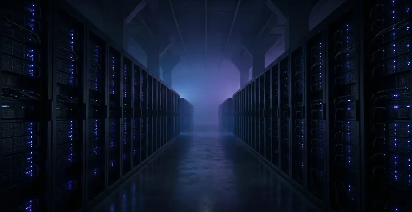Conceptual representation of future quantum computing threat to current encrypted data storage