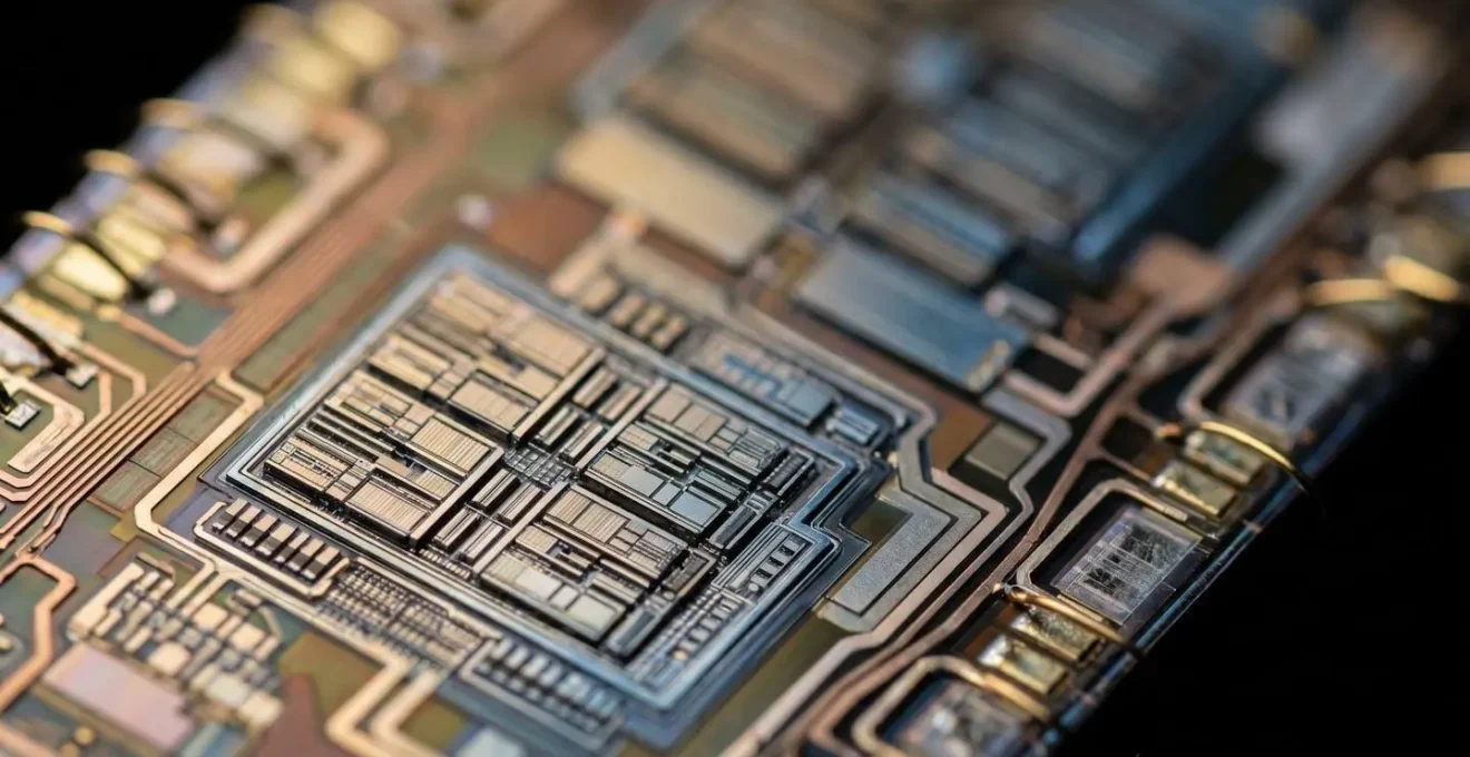 Close-up technical view of GPU tensor core architecture showcasing precision processing hardware